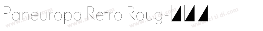Paneuropa Retro Roug字体转换